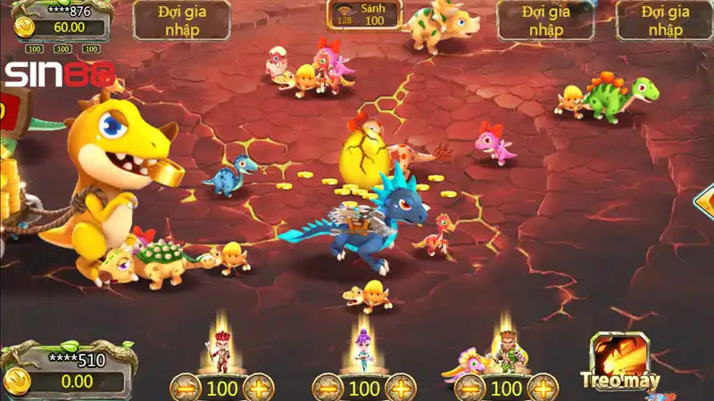 Trò chơi Bắn khủng long có nhiều loại sinh vật đẹp